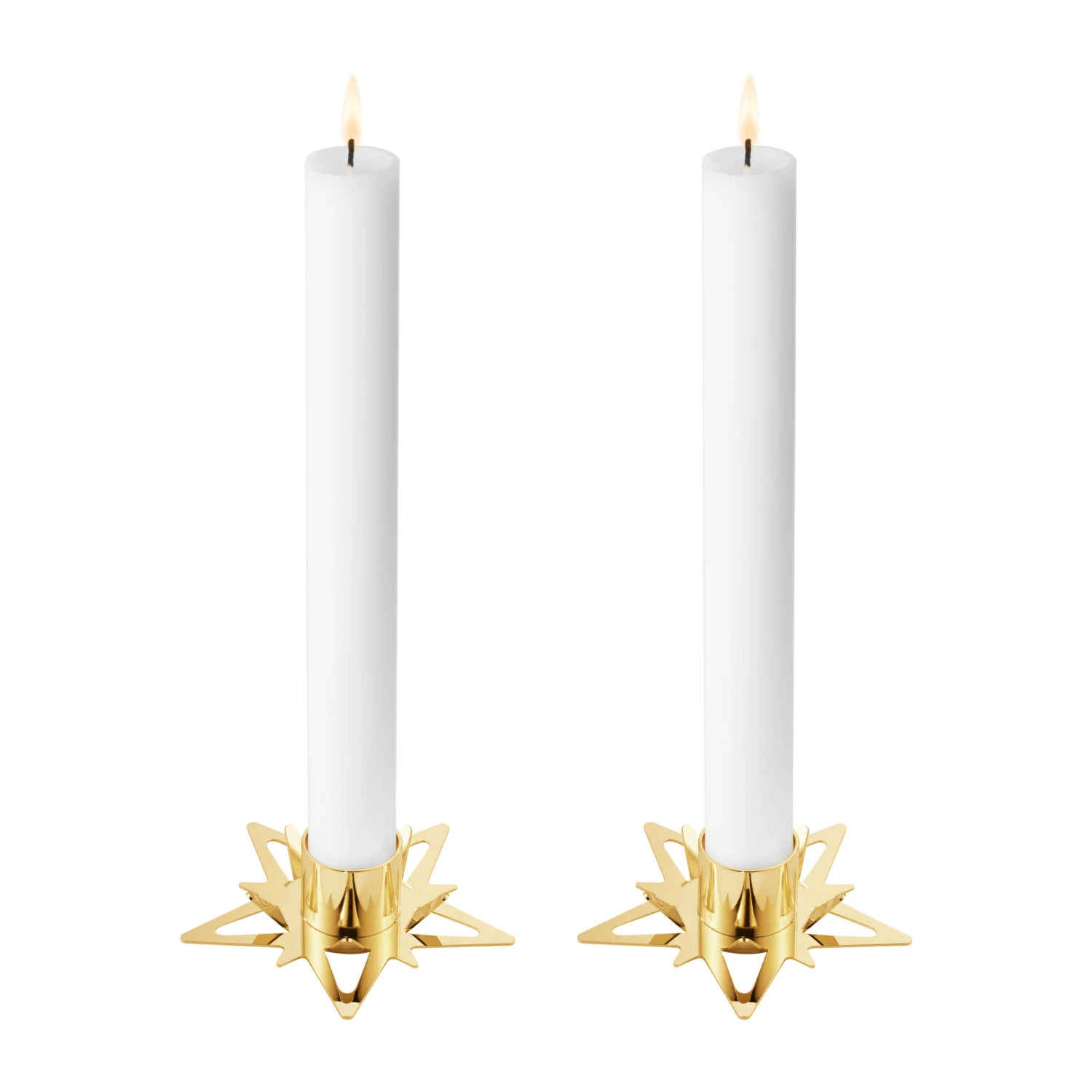Georg Jensen Classic Christmas Star Candle Sticks Ø9 Cm 2-pack 2 Georg Jensen Classic Christmas Star Candle Sticks Ø9 Cm 2-pack - Image 2