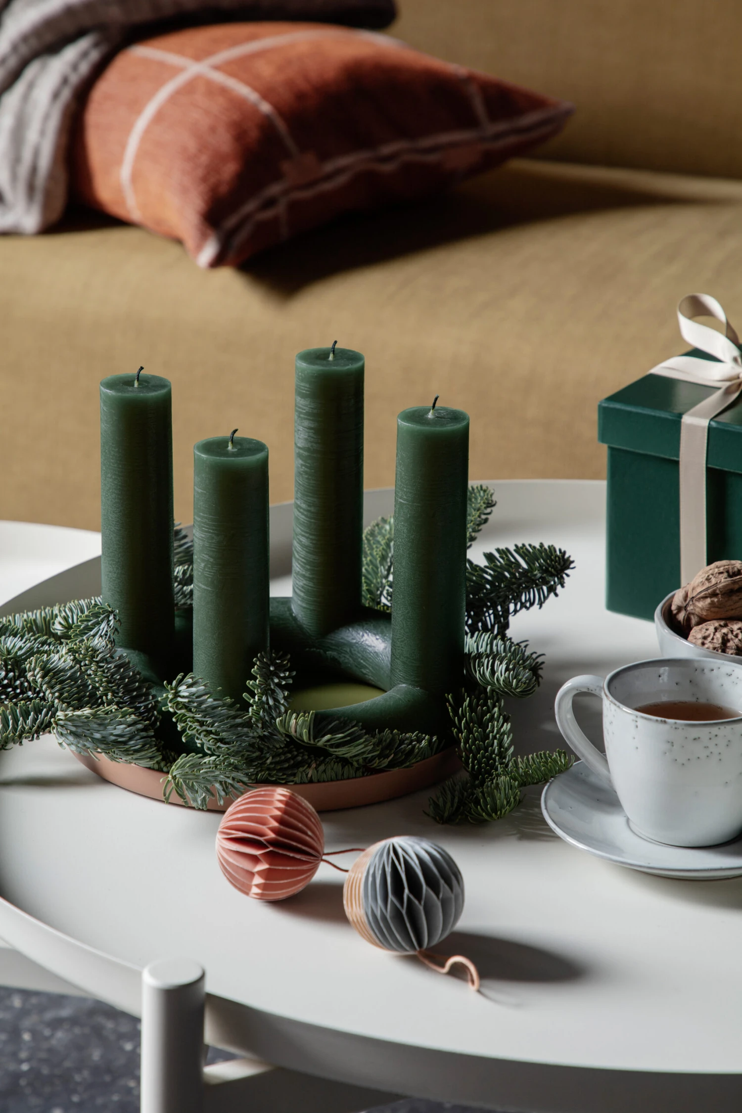 Broste Copenhagen Ball Christmas Bauble Honeycomb Ø5 Cm 6 Pieces 2 Broste Copenhagen Ball Christmas Bauble Honeycomb Ø5 Cm 6 Pieces - Image 2