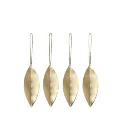 Ferm LIVING Leaf Brass Christmas Tree Ornaments